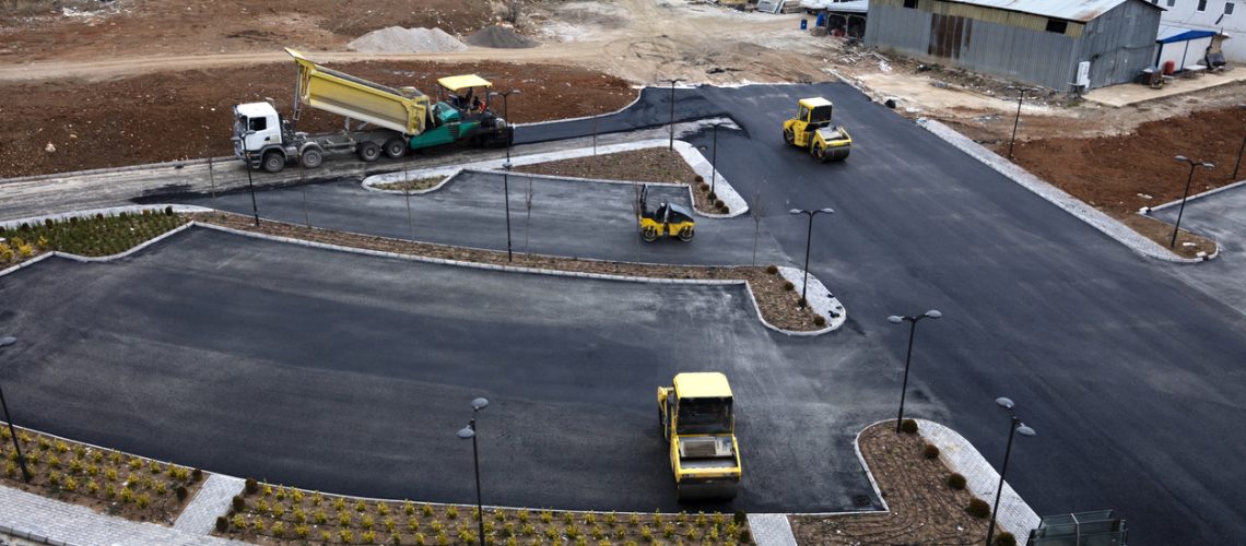 Parking lot paving in Calgary